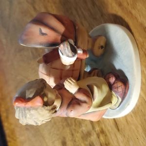 Vintage Hummel Little Girl Praying with Doll in Buggy